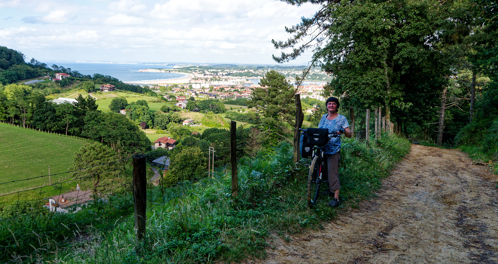 muddy track with view