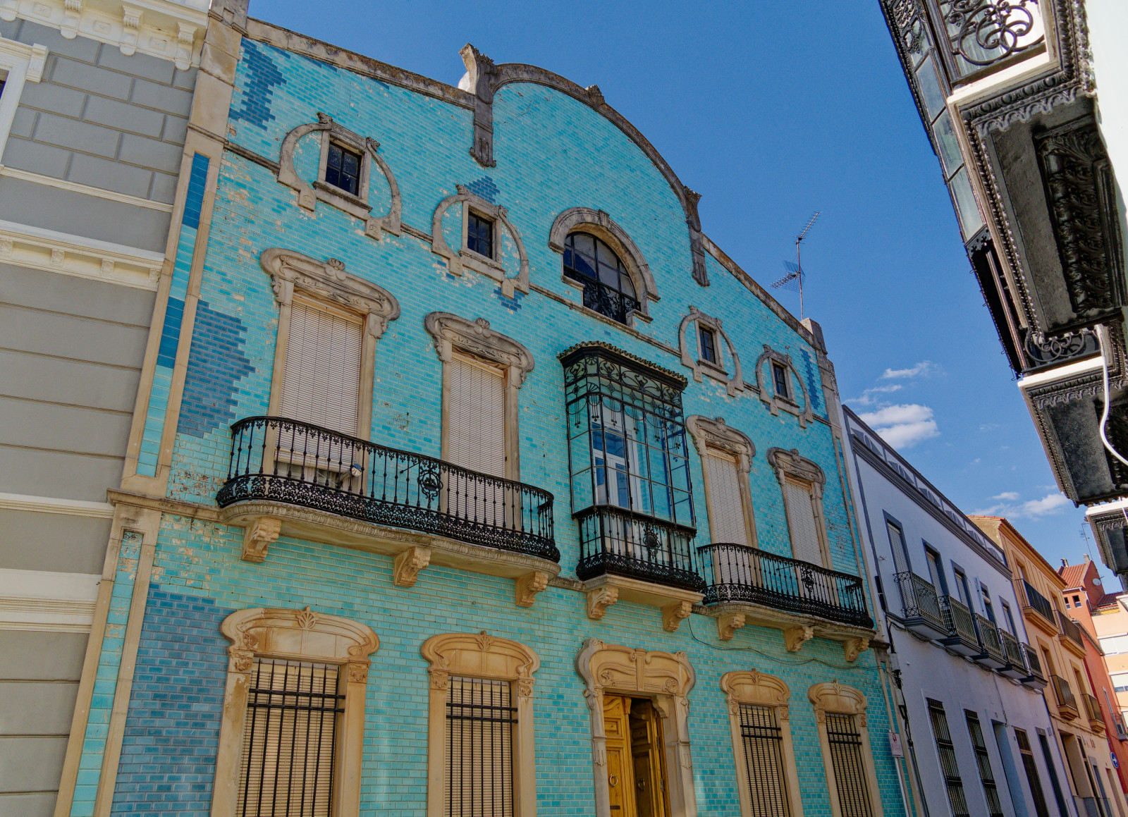 Tiled front building