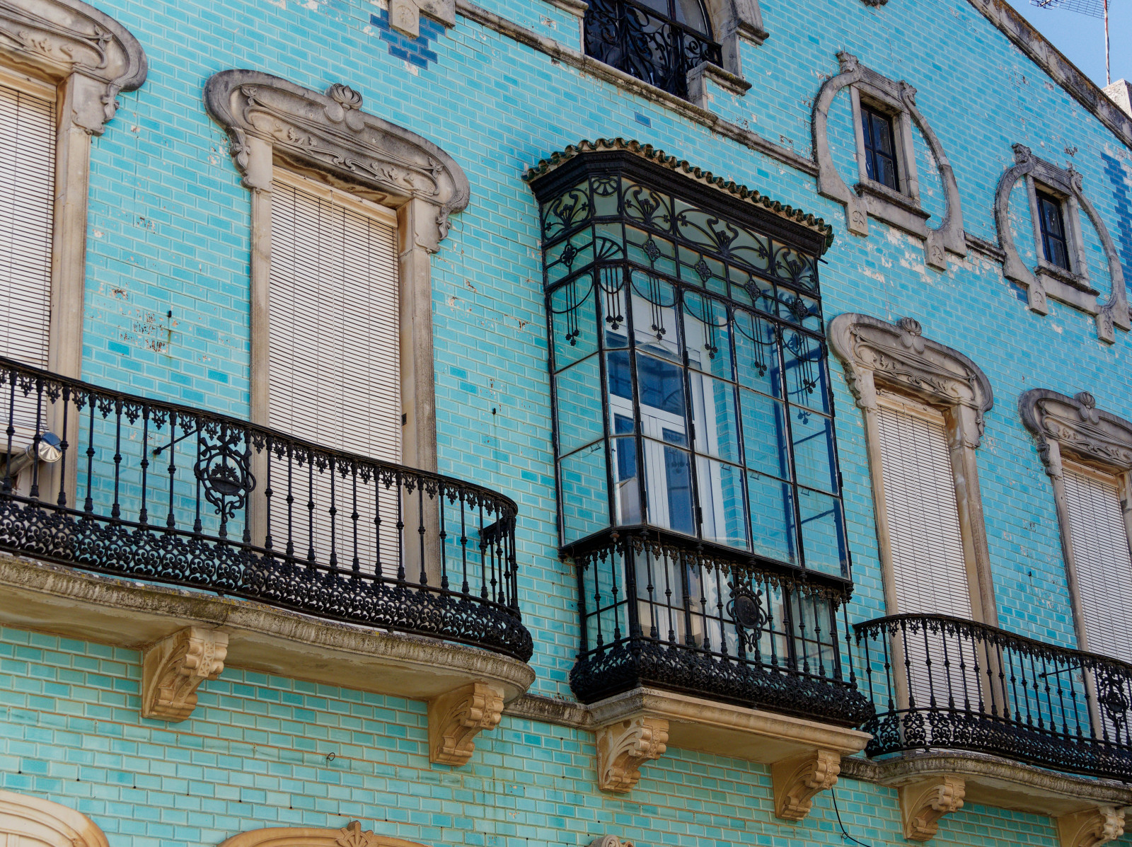 Tiled front building