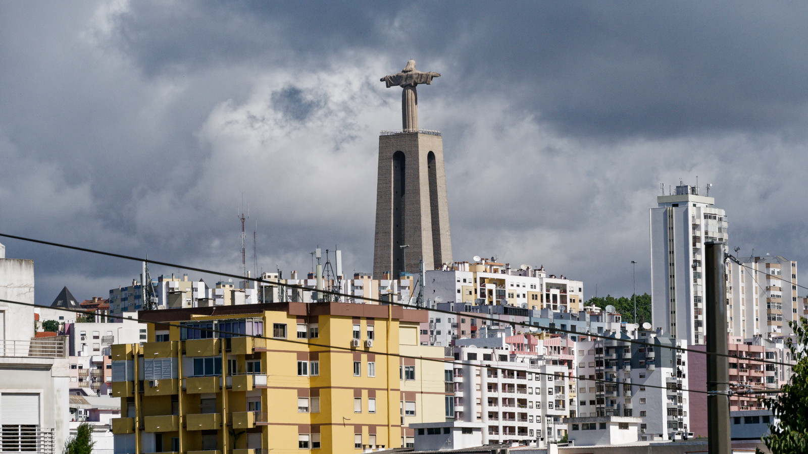 statue above the skyline