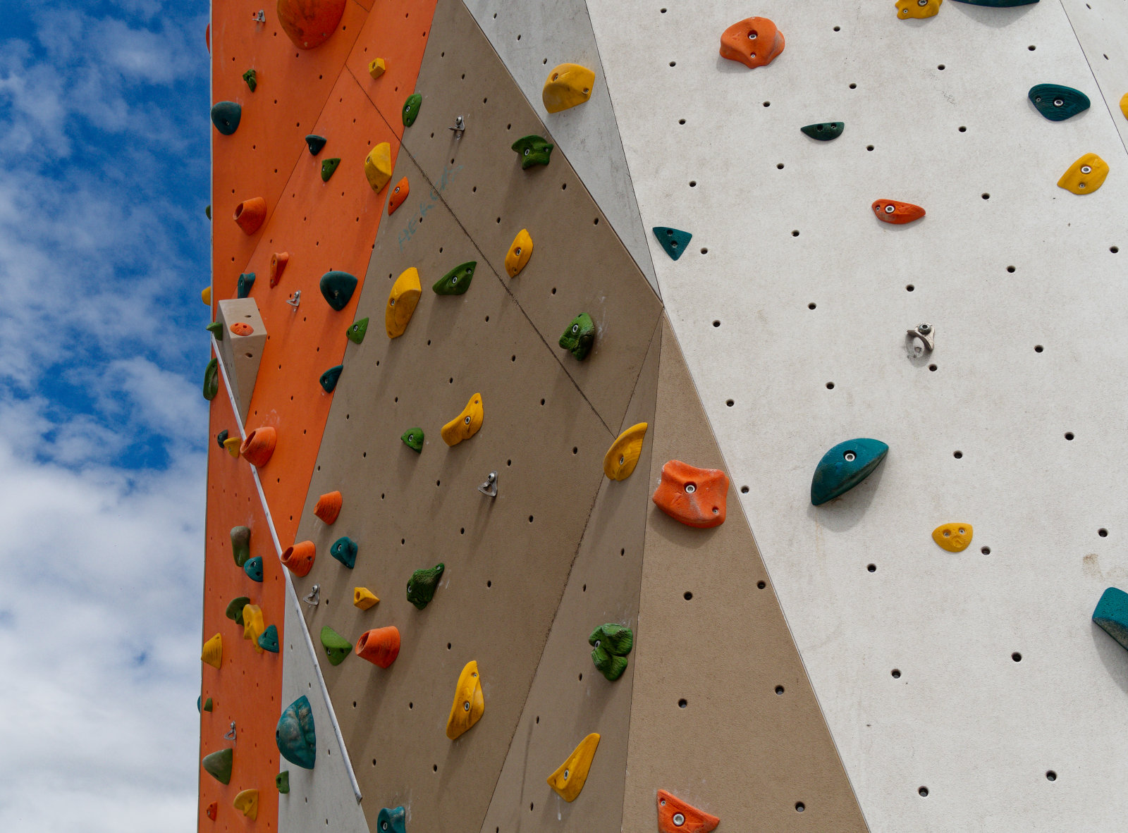 climbing wall closeup